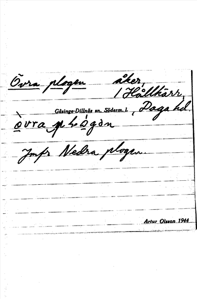 Bild på arkivkortet för arkivposten Övra plogen