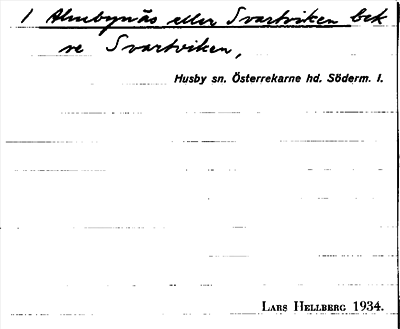 Bild på arkivkortet för arkivposten Almbynäs eller Svartviken, se Svartviken