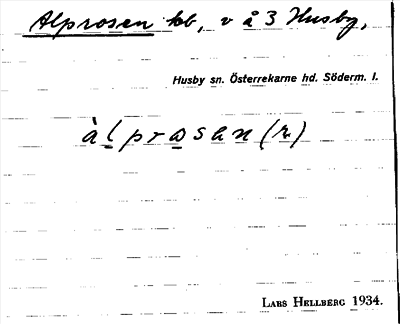 Bild på arkivkortet för arkivposten Alprosen