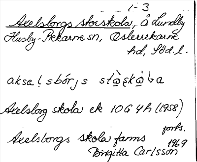 Bild på arkivkortet för arkivposten Axelsborgs storskola