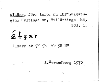 Bild på arkivkortet för arkivposten Alkärr