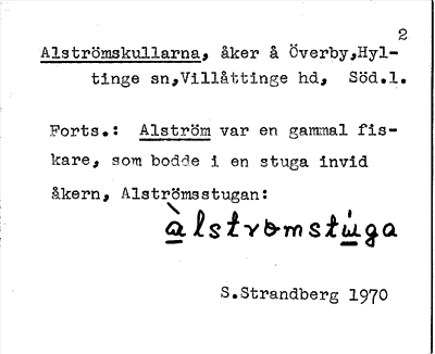 Bild på arkivkortet för arkivposten Alströmskullarna