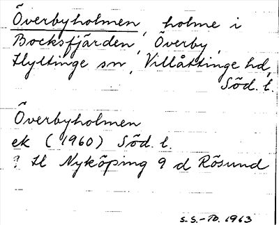 Bild på arkivkortet för arkivposten Överbyholmen