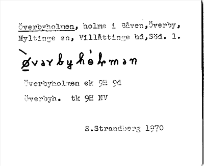 Bild på arkivkortet för arkivposten Överbyholmen