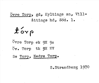 Bild på arkivkortet för arkivposten Övre Torp, se Torp, Nedre Torp
