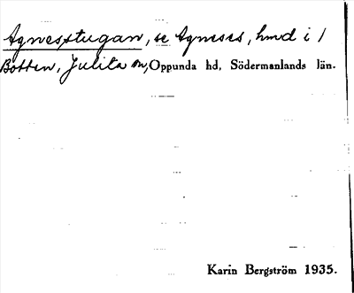 Bild på arkivkortet för arkivposten Agnesstugan, se Agneses