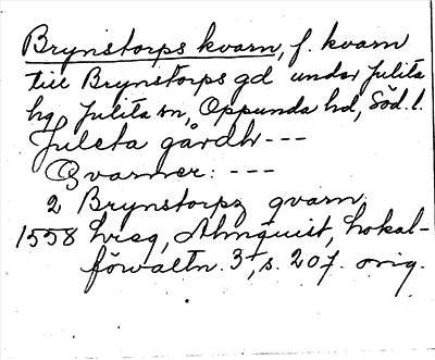 Bild på arkivkortet för arkivposten Brynstorps kvarn