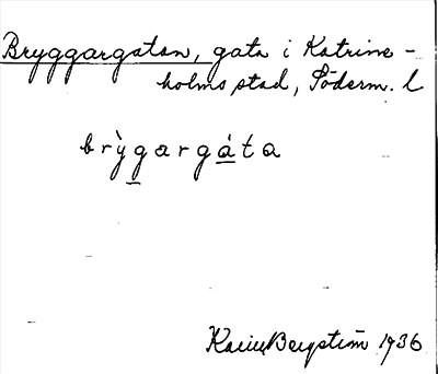 Bild på arkivkortet för arkivposten Bryggargatan