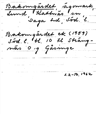 Bild på arkivkortet för arkivposten Bakomgärdet