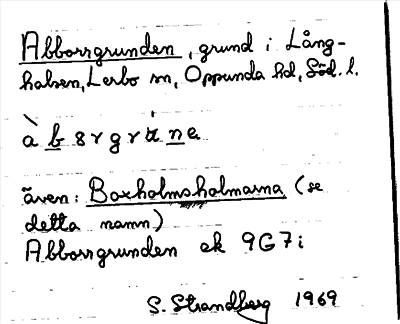 Bild på arkivkortet för arkivposten Abborrgrunden, se Boxholmsholmarna
