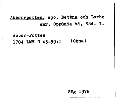 Bild på arkivkortet för arkivposten Abborrpotten