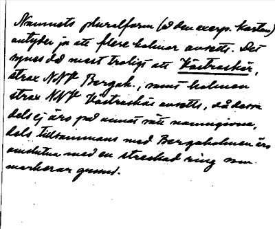 Bild på baksidan av arkivkortet för arkivposten Bergaholmen