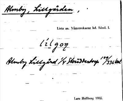 Bild på arkivkortet för arkivposten Almby, Lillgården