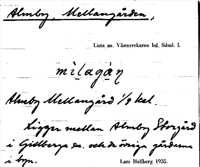 Bild på arkivkortet för arkivposten Almby, Mellangården