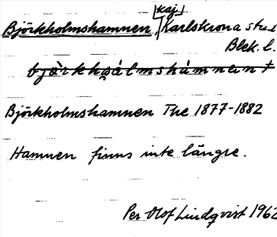 Bild på arkivkortet för arkivposten Björkholmshamnen
