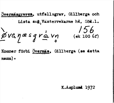 Bild på arkivkortet för arkivposten Övernäsgraven