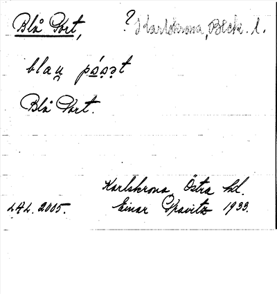 Bild på arkivkortet för arkivposten Blå Port