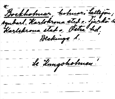 Bild på arkivkortet för arkivposten *Bockholmar
