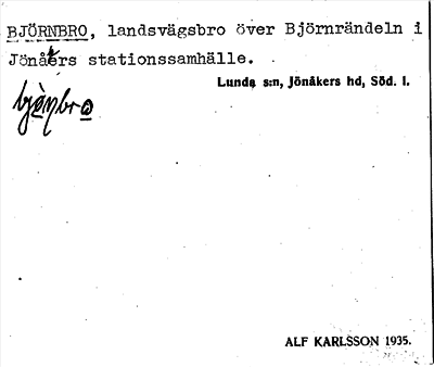 Bild på arkivkortet för arkivposten Björnbro
