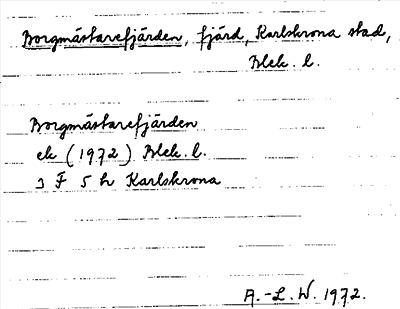 Bild på arkivkortet för arkivposten Borgmästarefjärden