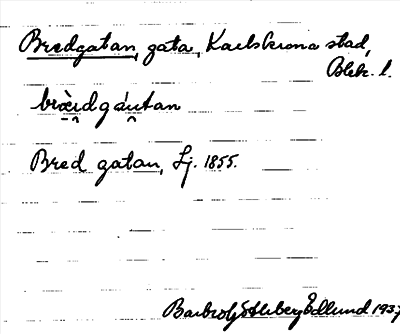 Bild på arkivkortet för arkivposten Bredgatan