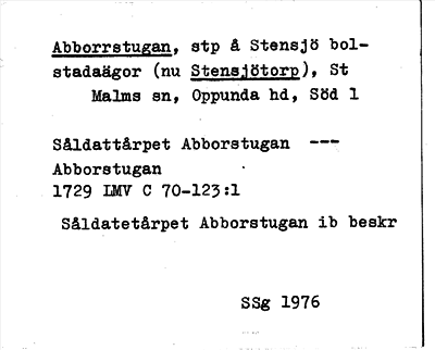 Bild på arkivkortet för arkivposten Abborrstugan