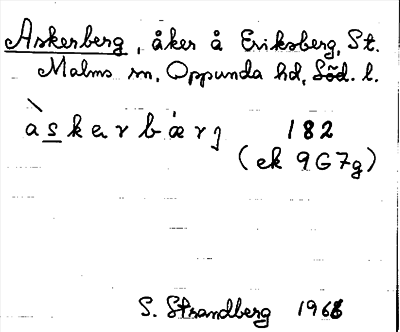 Bild på arkivkortet för arkivposten Askerberg