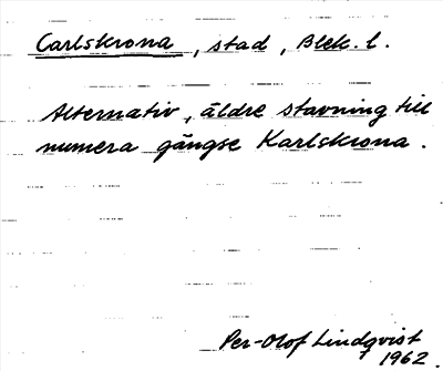 Bild på arkivkortet för arkivposten Carlskrona