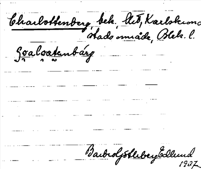 Bild på arkivkortet för arkivposten Charlottenberg