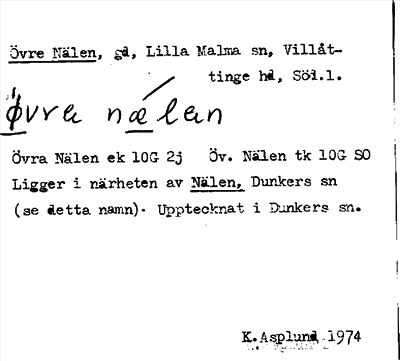 Bild på arkivkortet för arkivposten Övre Nälen