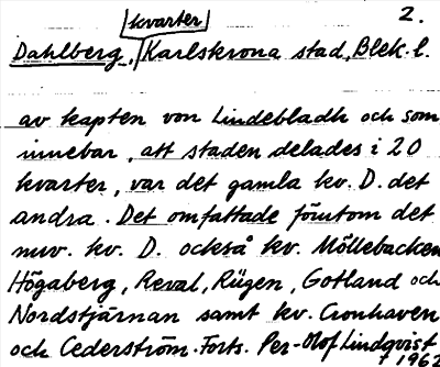 Bild på arkivkortet för arkivposten Dahlberg