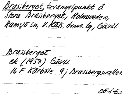 Bild på arkivkortet för arkivposten Brassberget