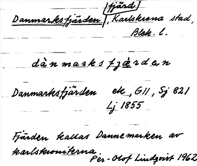Bild på arkivkortet för arkivposten Danmarksfjärden