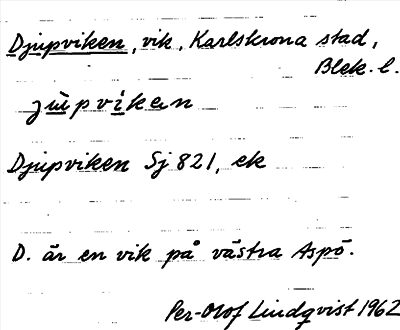 Bild på arkivkortet för arkivposten Djupviken