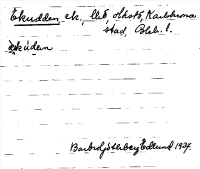 Bild på arkivkortet för arkivposten Ekudden