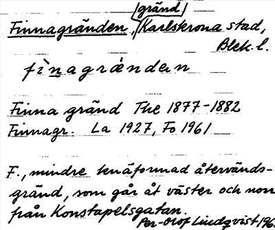 Bild på arkivkortet för arkivposten Finnagränden