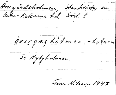 Bild på arkivkortet för arkivposten Övergårdsholmen, se Nybyholmen