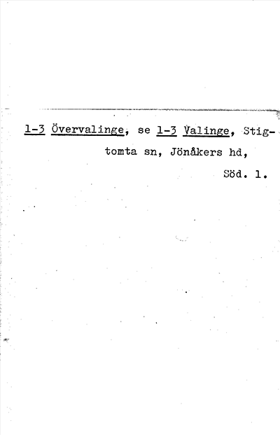 Bild på arkivkortet för arkivposten Övervalinge, se 1-3 Valinge