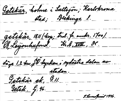Bild på arkivkortet för arkivposten Getskär