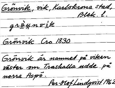 Bild på arkivkortet för arkivposten Grönvik