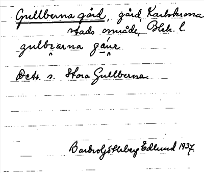Bild på arkivkortet för arkivposten Gullberna gård
