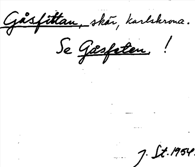 Bild på arkivkortet för arkivposten Gåsfittan