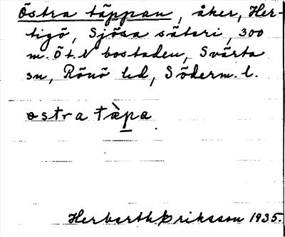 Bild på arkivkortet för arkivposten Östra täppan
