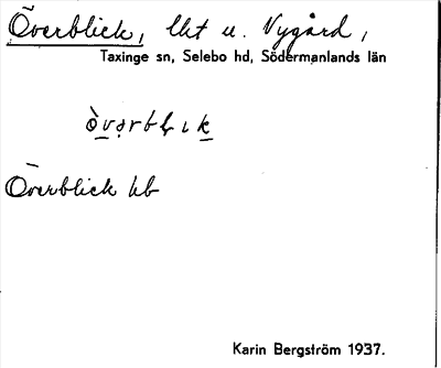 Bild på arkivkortet för arkivposten Överblick