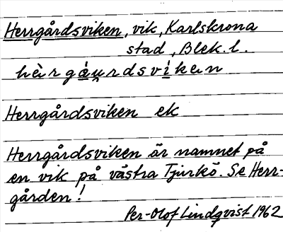 Bild på arkivkortet för arkivposten Herrgårdsviken