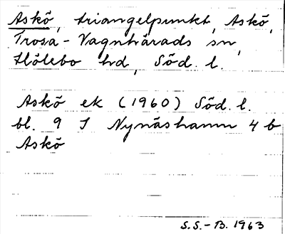 Bild på arkivkortet för arkivposten Askö
