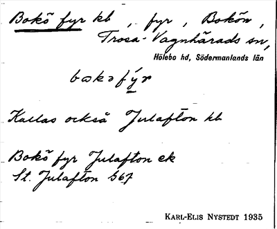 Bild på arkivkortet för arkivposten Bokö fyr