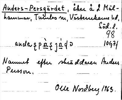Bild på arkivkortet för arkivposten Anders-Persgärdet