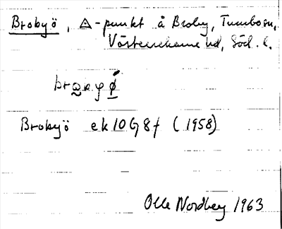 Bild på arkivkortet för arkivposten Broby ö