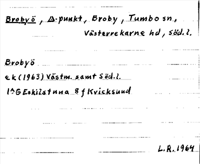 Bild på arkivkortet för arkivposten Brobyö